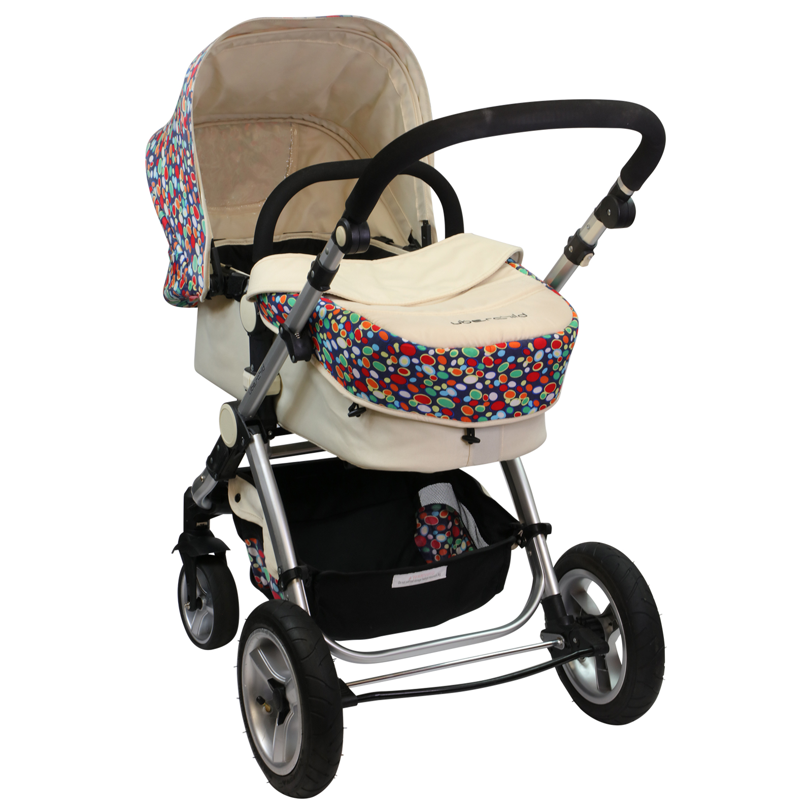 Uberchild EVO Chassis Seat Carry Cot Rainbow Spots Prams Pushchairs KidX Buy Sell Exchange